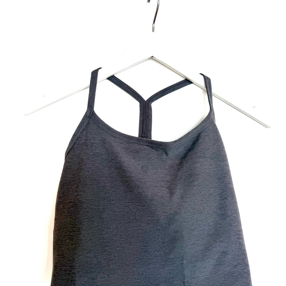 NEW Beyond Yoga Gray Spacedye Strappy Crop Bra Shelf Top